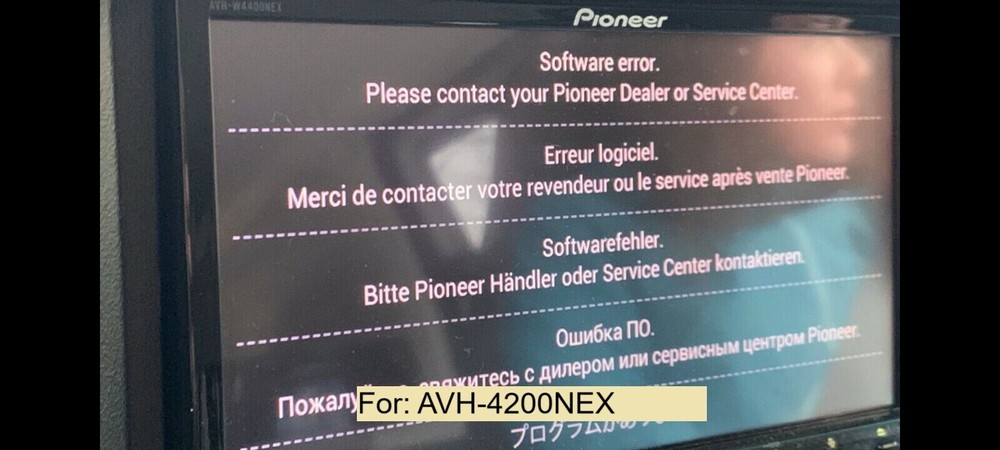 PIONEER AVH-4201NEX sd card. bootloop  & software error FIX.