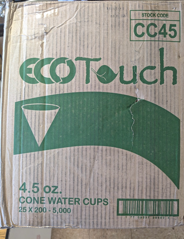 4.5 Oz Rolled Rim Cone Cup (5000 Pack) Eco Touch