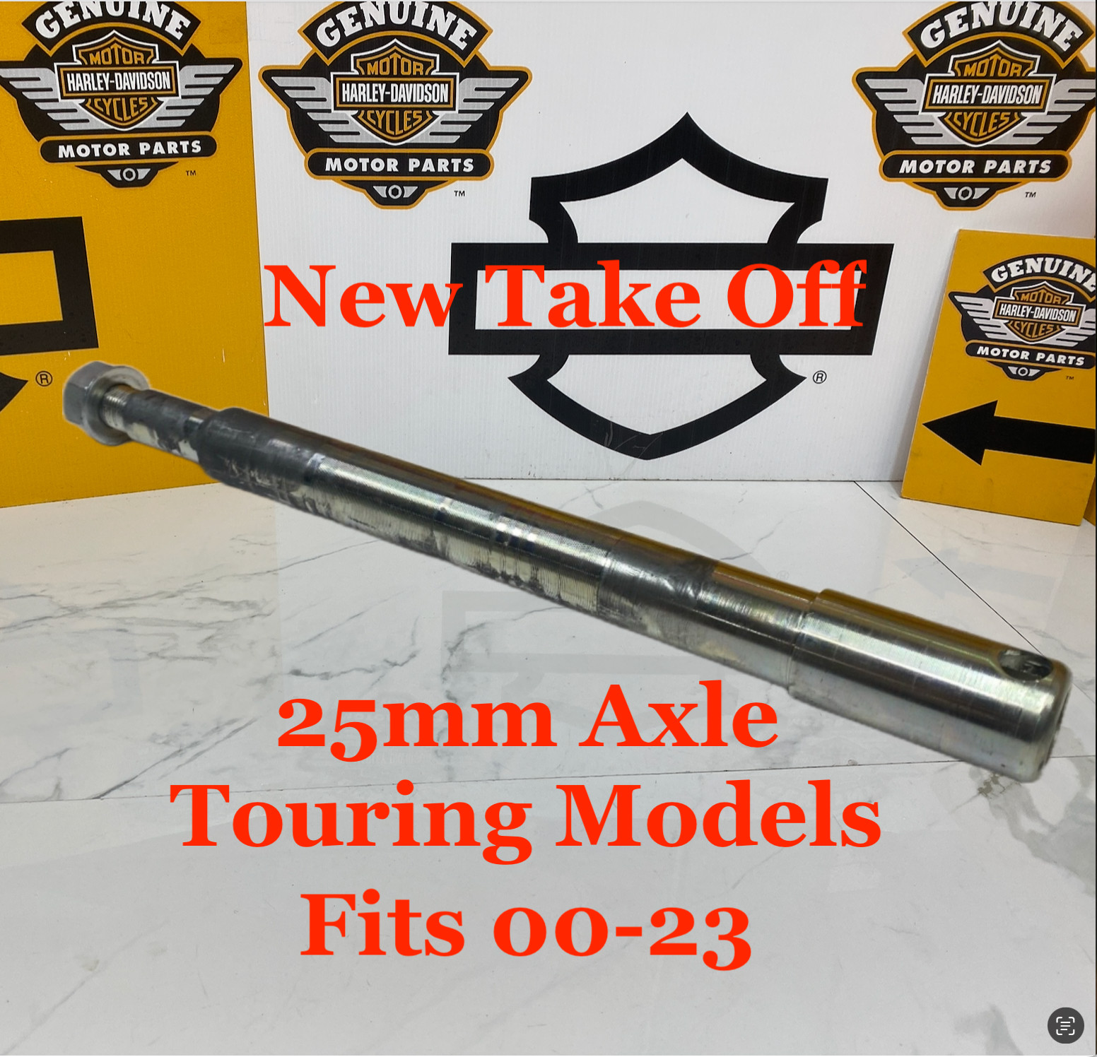 2000-2025 Original Harley-Davidson Touring Models 25mm Front wheel Axle OEM