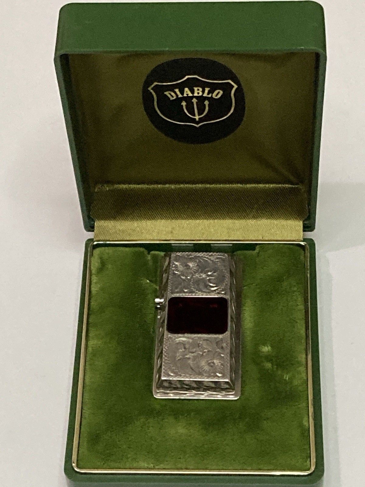 DIABLO~Sterling Silver Money Clip 2"x1”(40 grams) “GAMBOLEER”~USA Hand Engraved