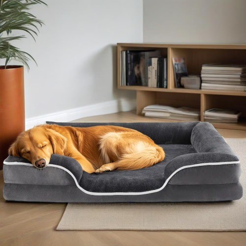 Dog Bed for Extra Large Size Dogs with Non-Slip Base, Orthopedic Pet Sofa 42" L