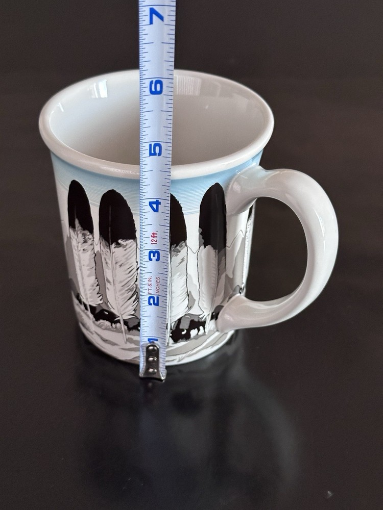 PENDLETON Legendary Ceramic Mug "In Their Element" Feathers 18 oz