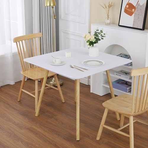 Fitted Square Tablecloth Elastic Table Cover Stretch 36" x 36" (Square) White