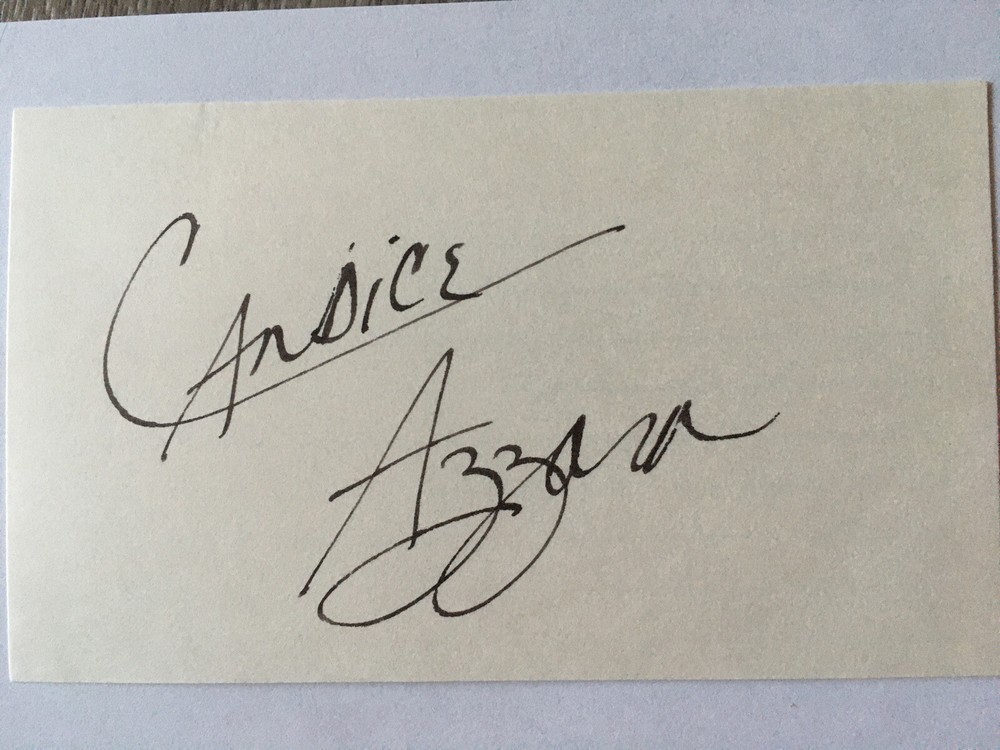 Candice Azarra Autographed 3x5