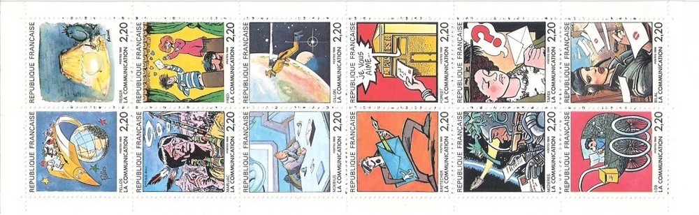 France Booklet Communication: Comics 1988 MNH