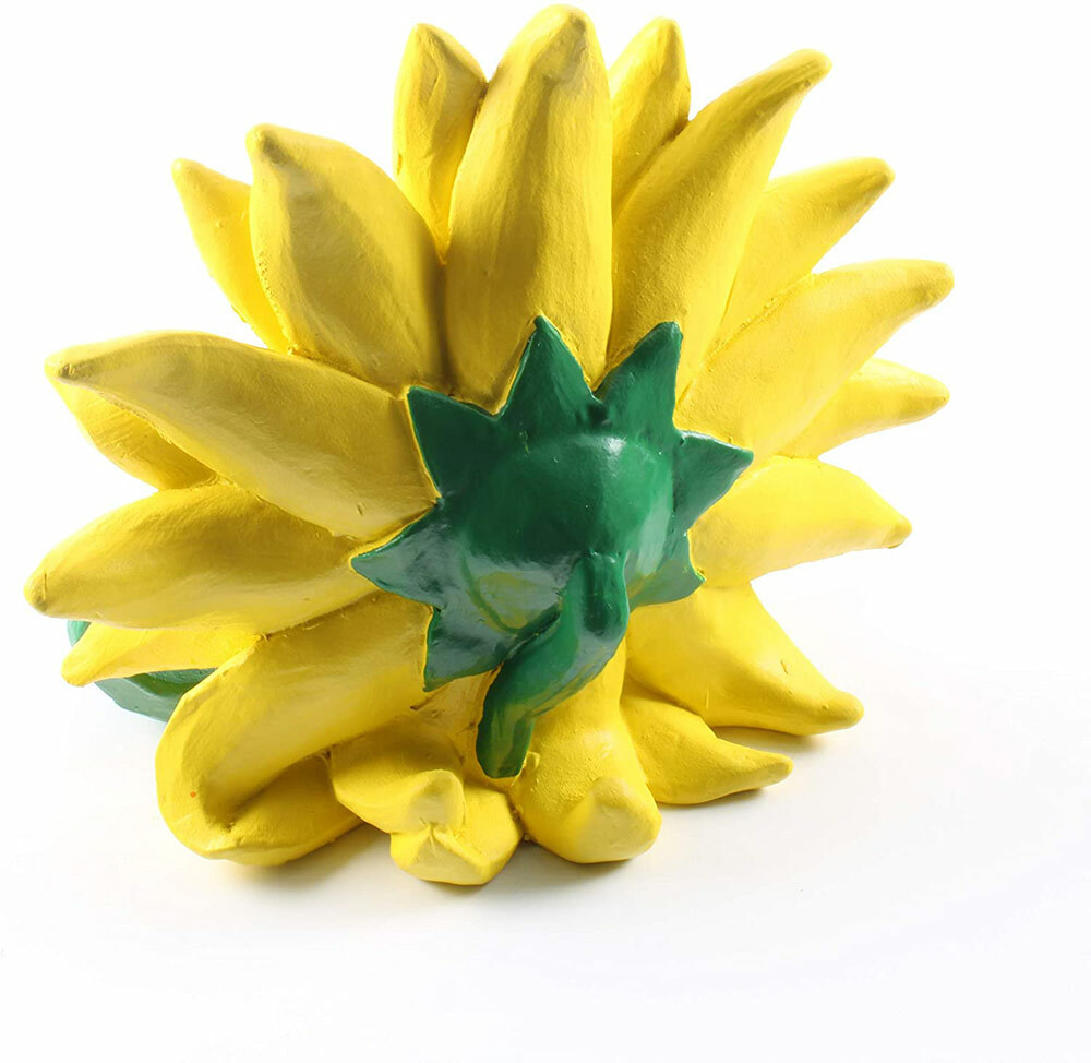German Shepherd Sunflower Figurine White