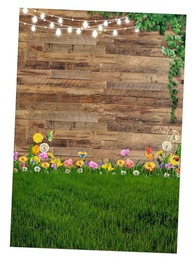 59" x 82" Spring Brown Rustic Wood Backdrop Photography Spring 59 x 82 in