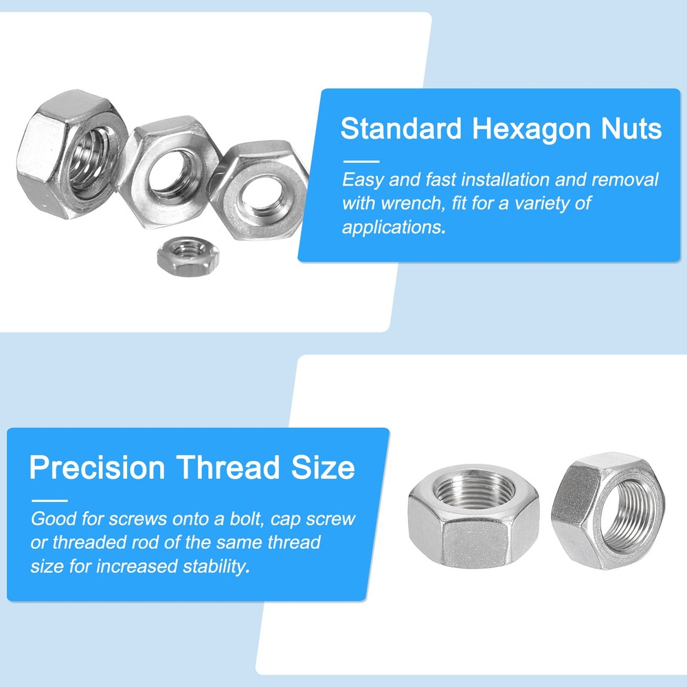 Hex Nuts Assortment Kit (M2-0.4 Hex Nuts with M2 Flat Washers) 150Pcs Kit