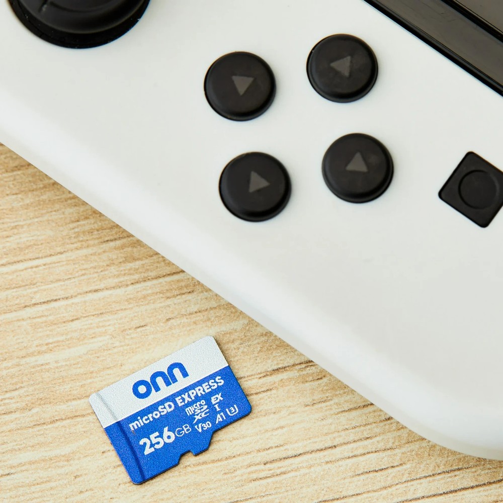 onn. 256GB microSD Express Memory Card – High Speed – Switch 2 Compatible