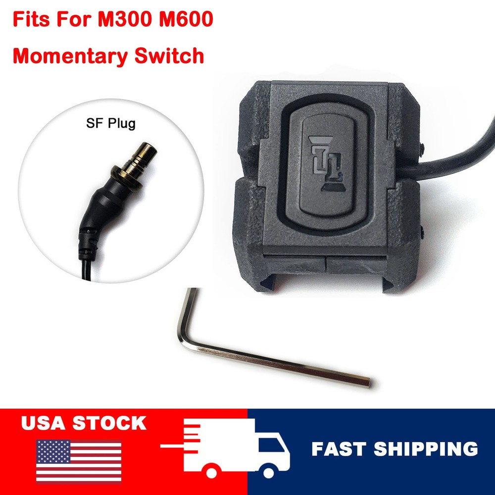 Tactical Remote Pressure Switch Mod Button Fit M300 M600 Flashlight- for SF Plug