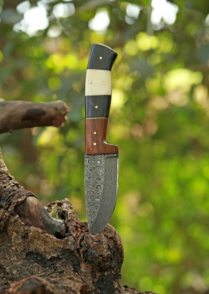 custom handmade Damascus bush craft knife