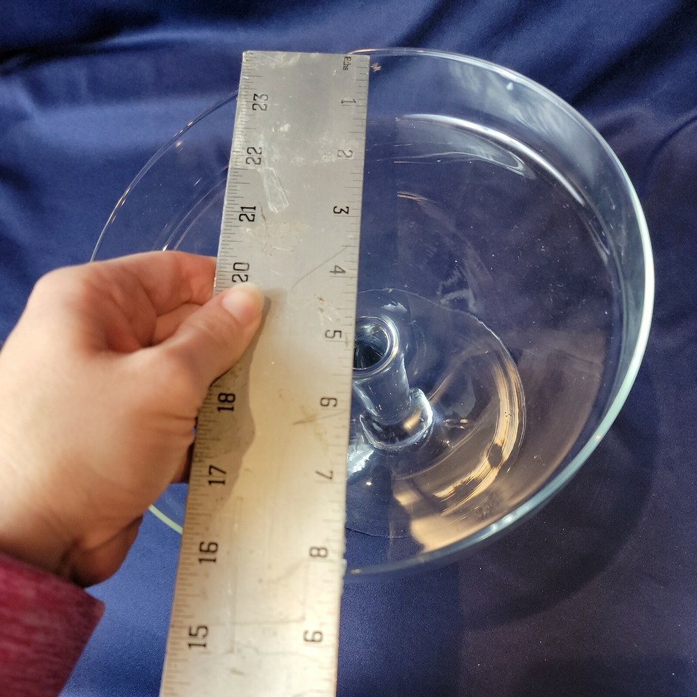 Glass Pedestal Footed Cake Stand Server
