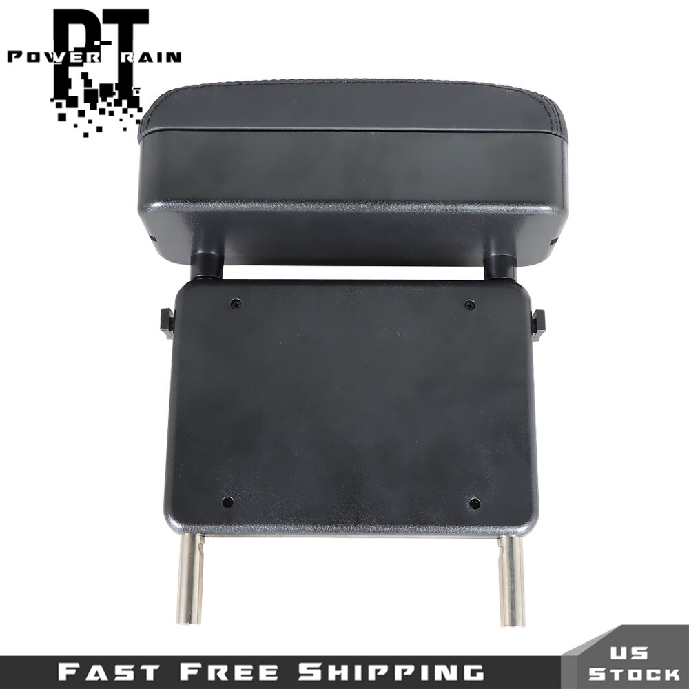 Universal Car Armrest Box Elbow Support Adjustable Center Console Armrest Black