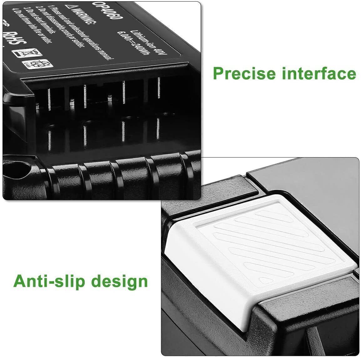 40V 6.0Ah Battery for Ryobi 40 Volt Lithium OP4050 OP40602 OP40261 OP4060 OP4030