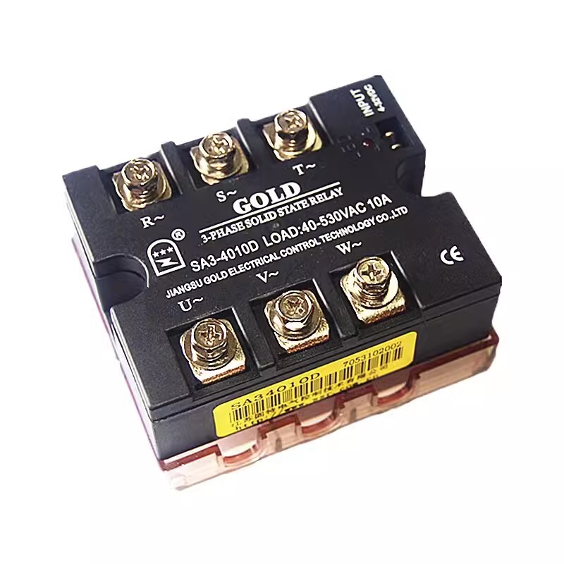 GOLD 3-phase Solid-state Relay SA3-4010D DC Controlled AC 10A 40-530V