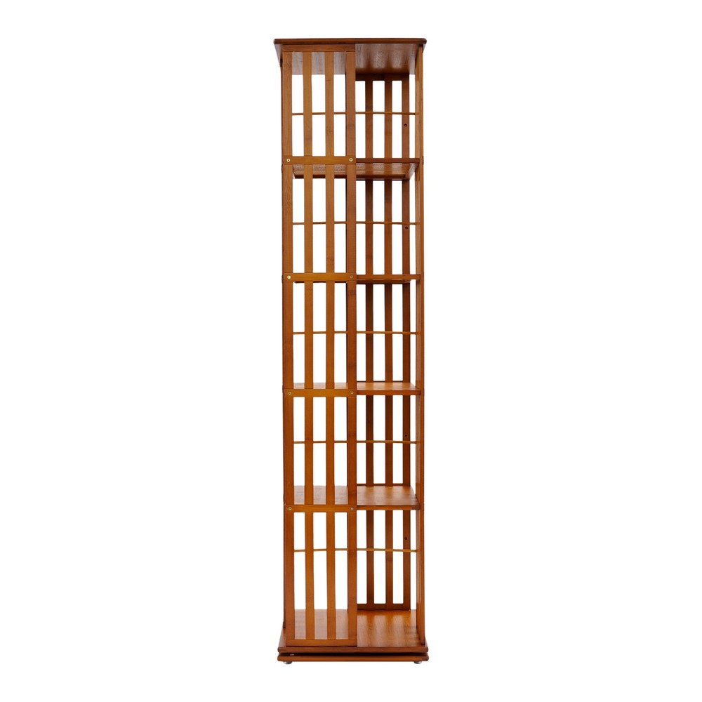 5-Tier Rotating Bookshelf – Stylish Floor Standing Book Storage Solution