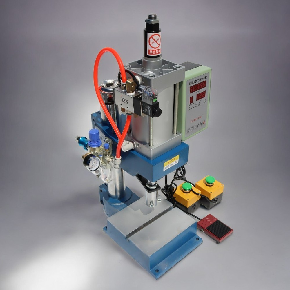 1100lbs Pneumatic Punch Machine Press Machine 2 Buttons Controller Stroke 2-4"