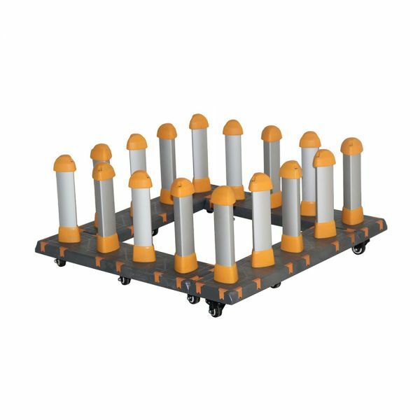 Detachable Free Assembly Mobile Material Floor Rack for Vinyl, with 2 Modules