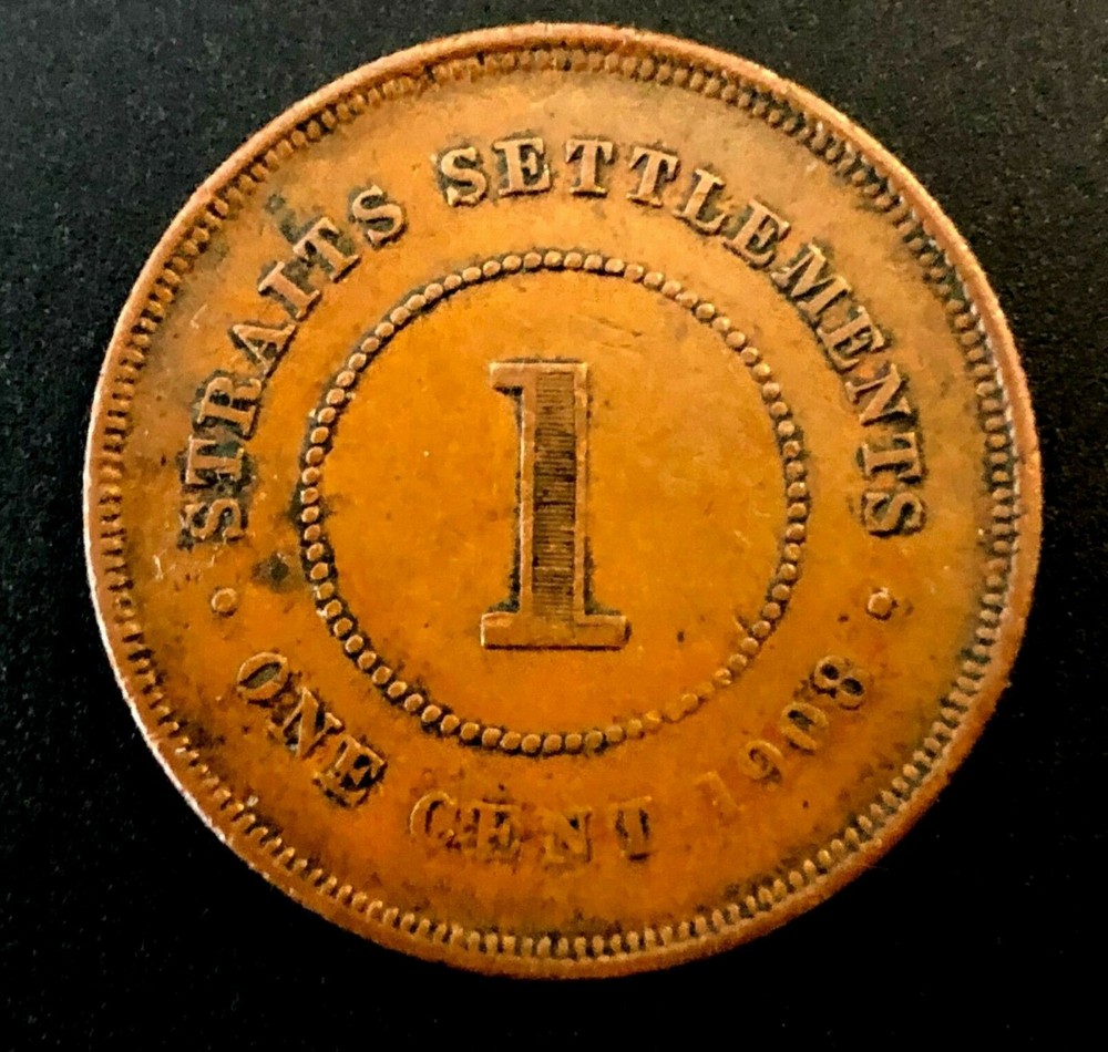 1908 - Straits Settlements Edward VII One Cent