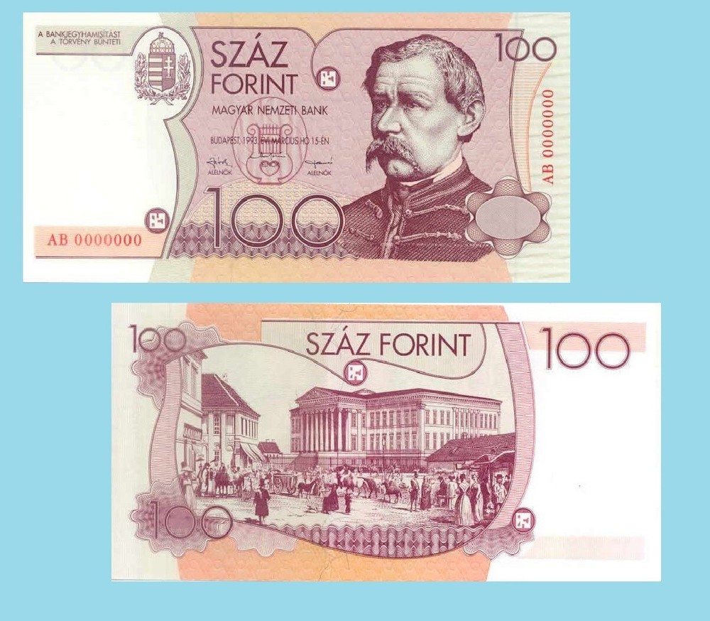 Hungary 100 FORINT 1993 ---- Copy