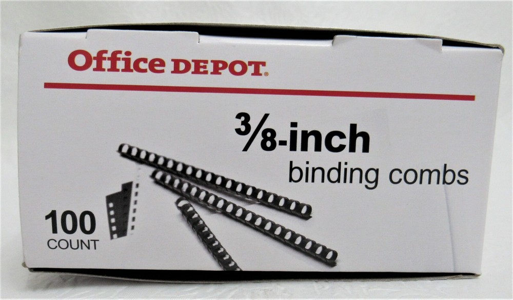 Office Depot Binding Combs 3/8-inch 100 Ct. Black