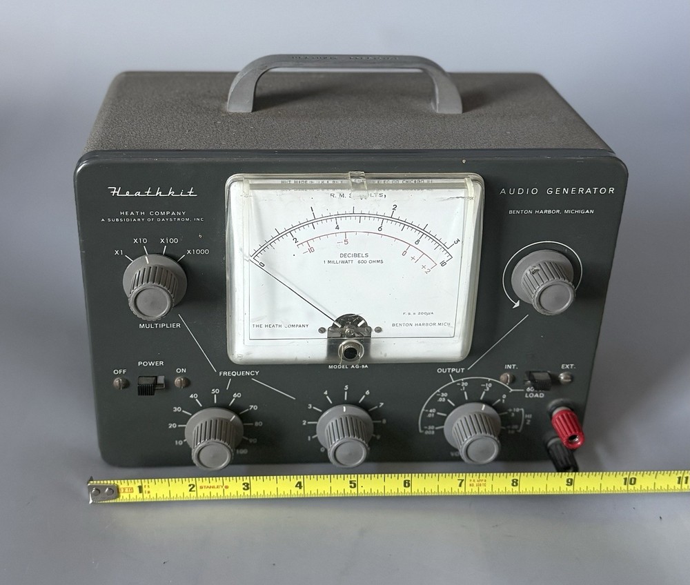 Power Tested Only — Heathkit Audio Generator AG-9A — See Description