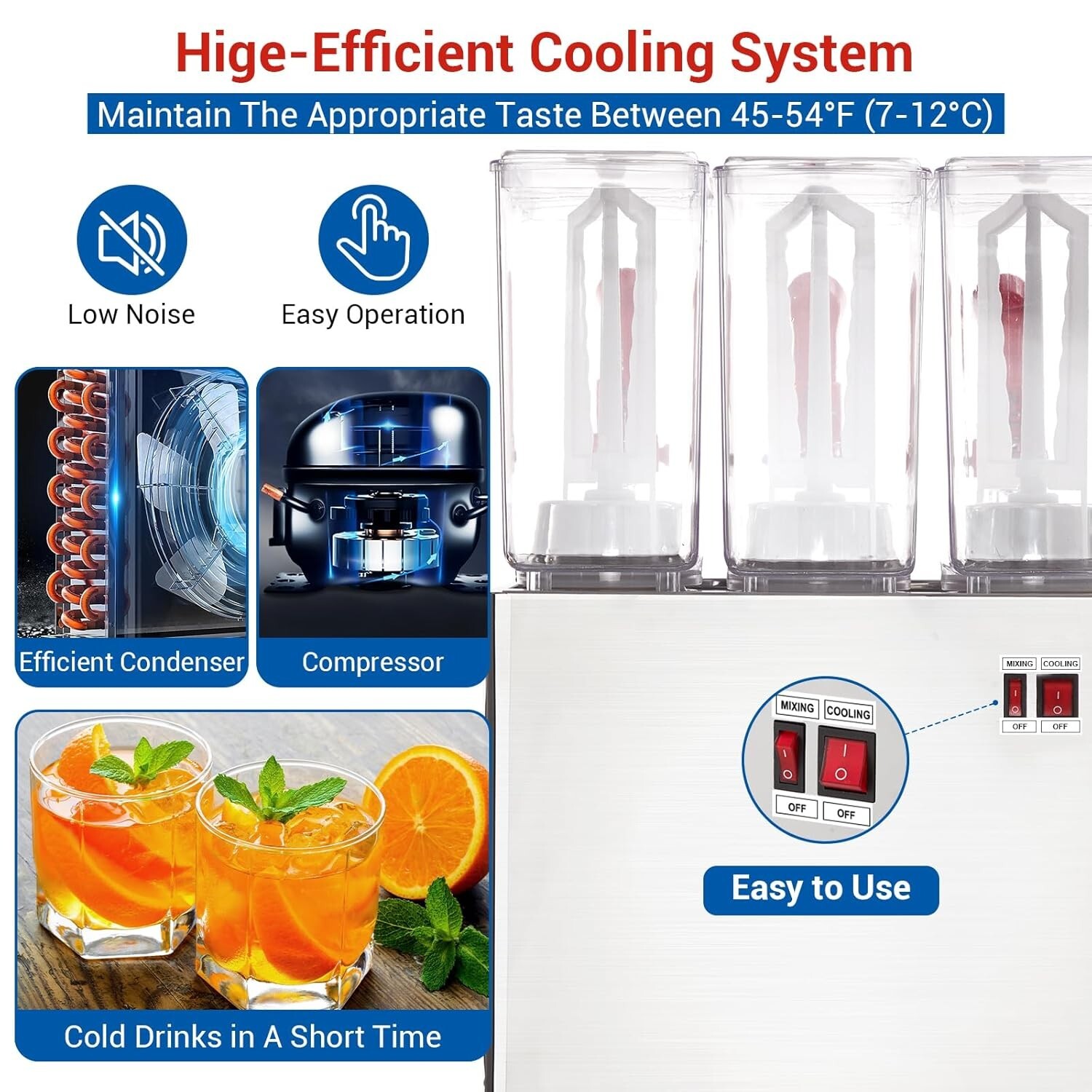 30L Commercial Beverage Dispenser 3 Tanks 7.93 Gallon Commercial Juice Dispenser