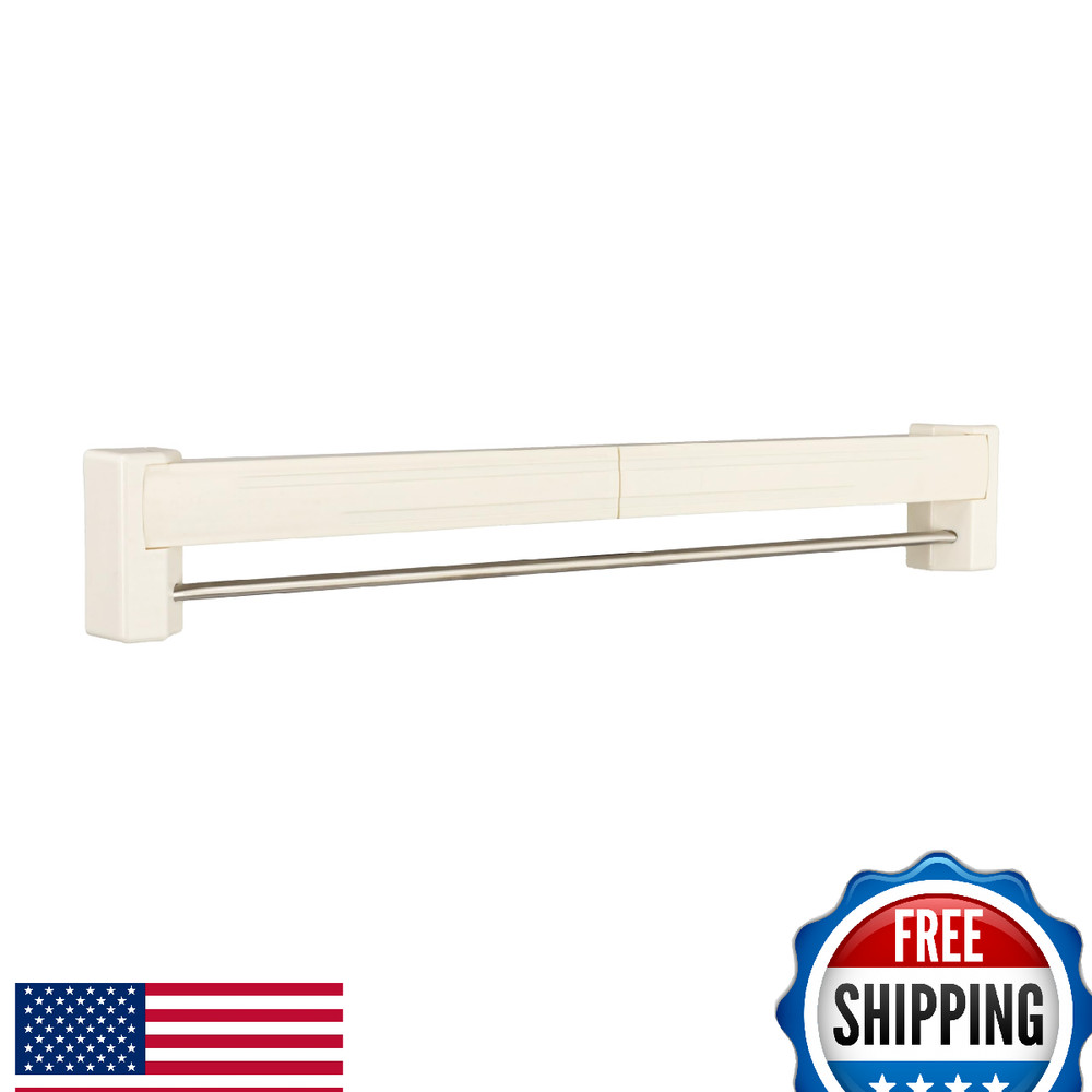 Household Essentials Wall Mount Telescoping Drying Rack, 13ft Space