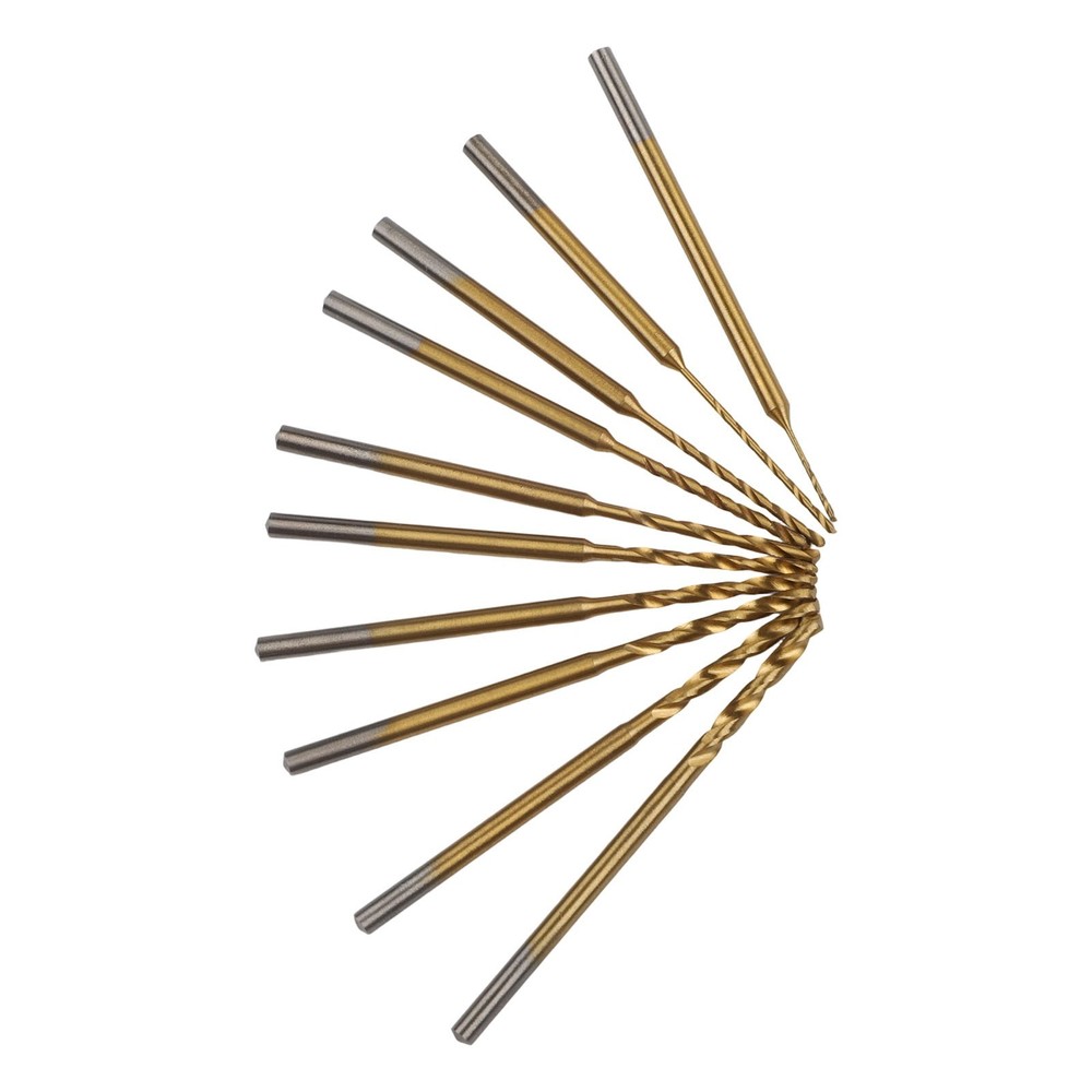 Small Pocket Drill Bit Set 10Pcs HSS Bits for Amber Walnut Jewelry Making
