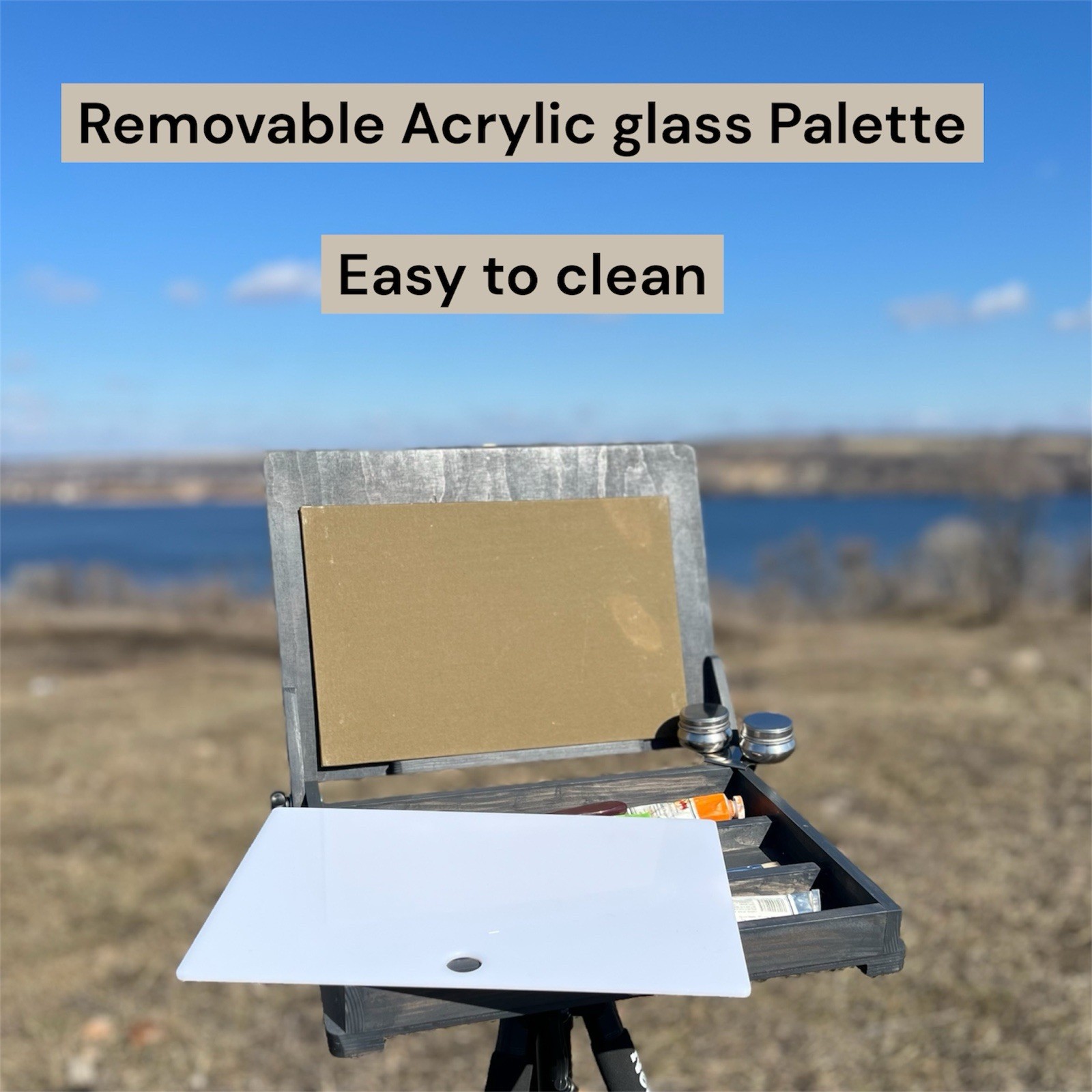 Deep Pochade Box 14*10 “ Plein Air Travel Easel -Portable Artist paint storage