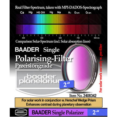 Baader 2" Single Polarization Filter # FPOL-2 2408342