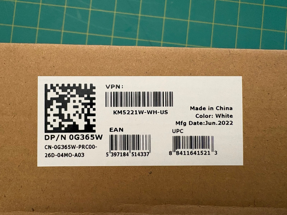 Dell Wireless Keyboard & Mouse (Model KB3121Wp)