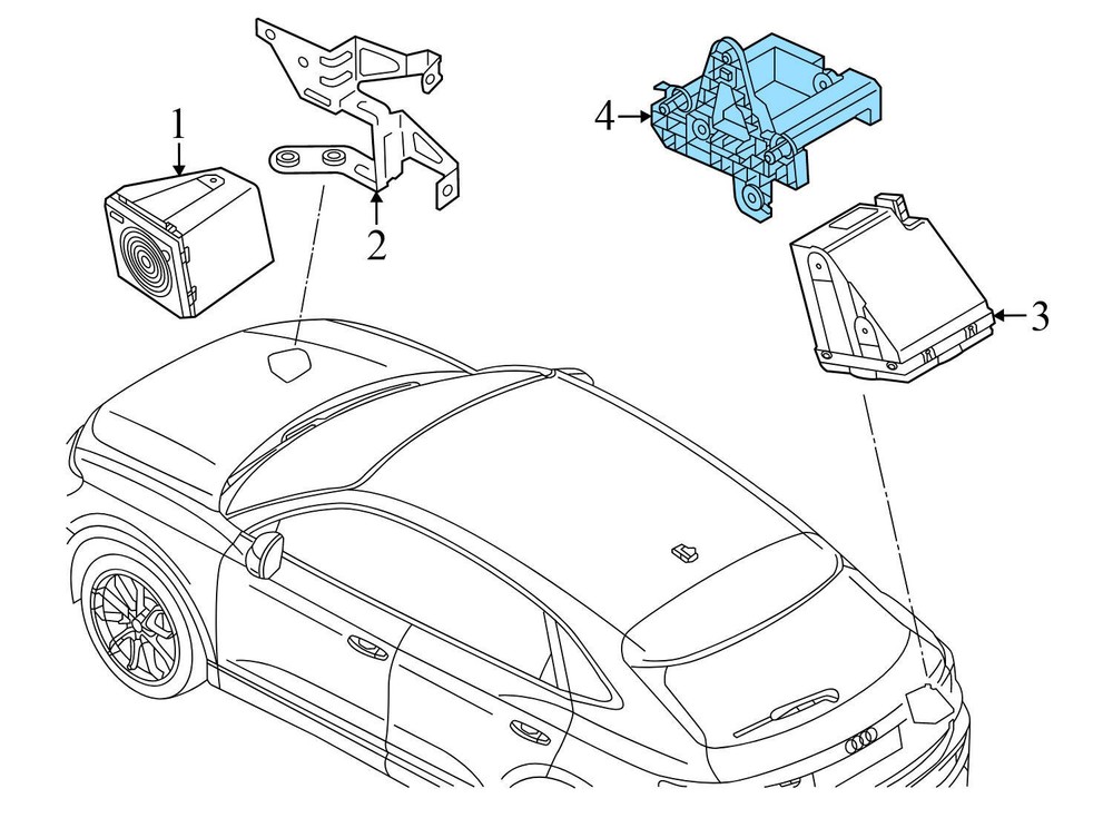 2021-2024 VW ID.4 PRO - Engine Noise / Sound Generator Module Mount Bracket