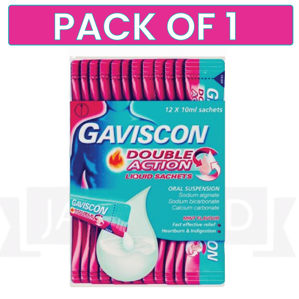 GAV-ISC0N Double Action Liquid Sachets Mint Flavour 12 X 10ml