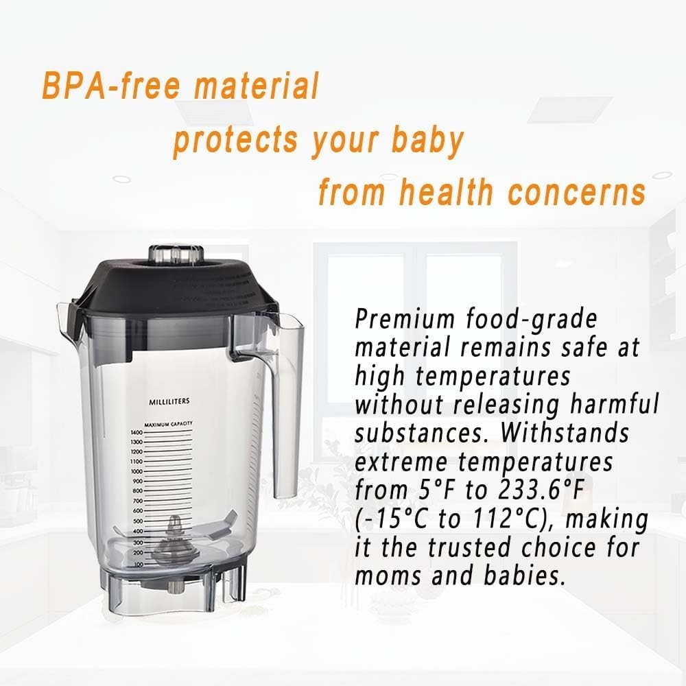 EastFune for Blenders 48 oz Advance Container, replace Touch Standard, Clear