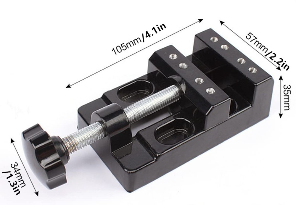 Mini Bench Clamp Flat Table Vice Adjustable Drill Press Vice for DIY Jewelry ...