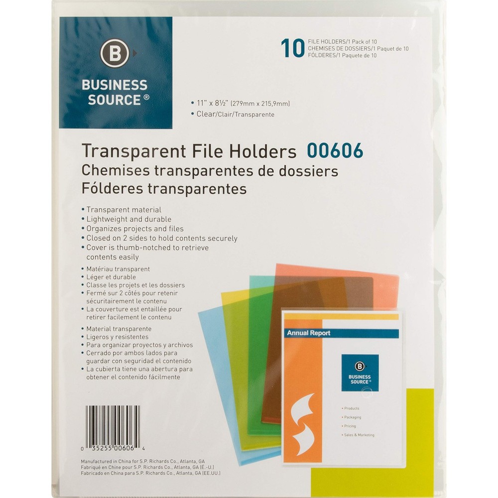 File Sleeve, Clear (00606BX)