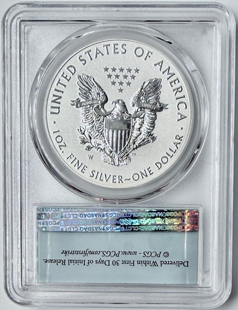 2021-W Reverse Proof $1 Type 1 American Silver Eagle PCGS PR70 First Strike Flag