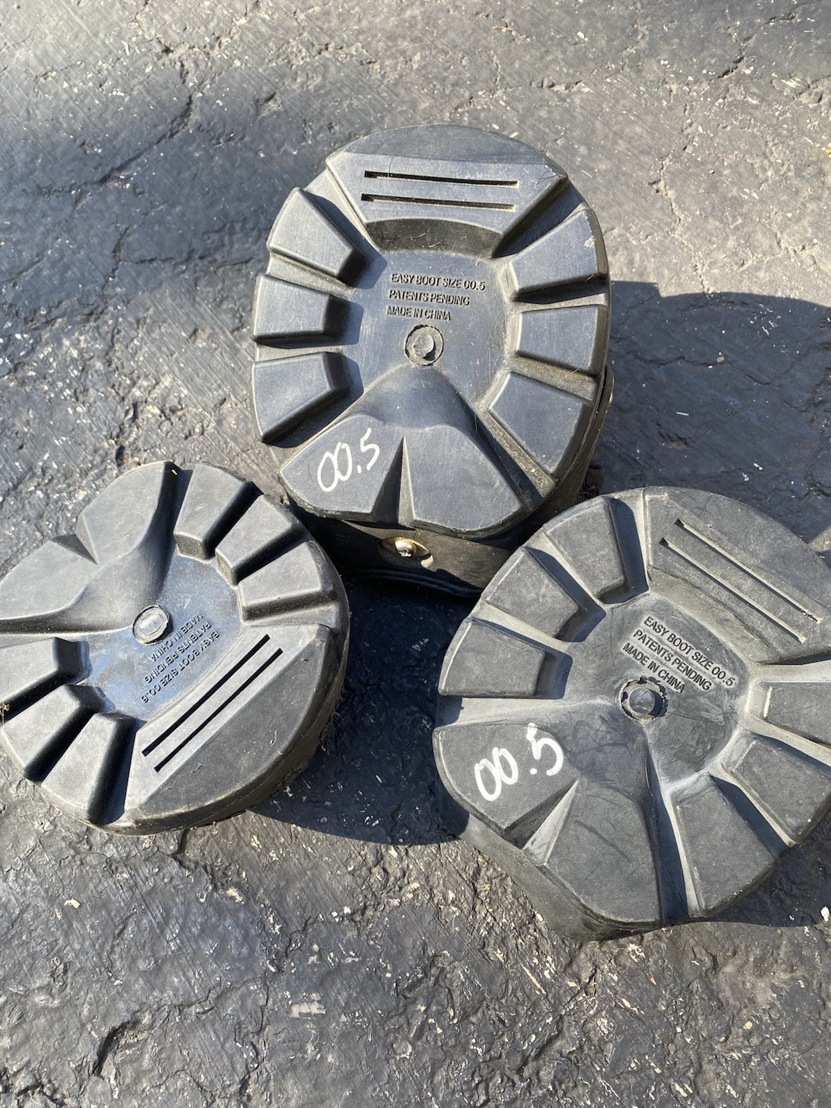 Easycare Horse Boots Hoof Protection Size 00.5 Set of 3 Black