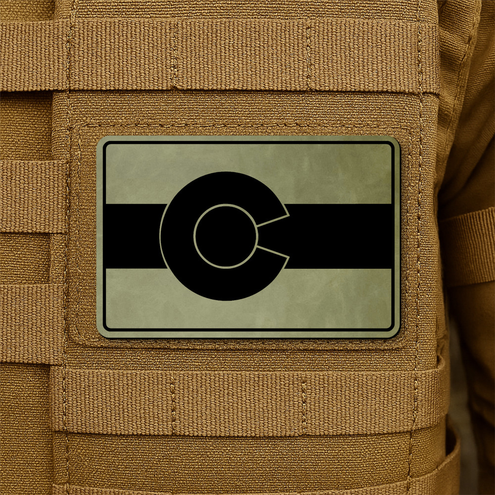 Tactical Colorado State Flag Morale Patch, 2x3" Hook & Loop Plate Carrier Patch