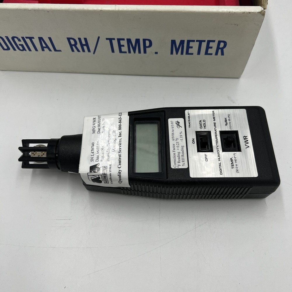 TRACEABLE VWR DIGITAL HUMIDITY TEMPERATURE METER SENSOR (262-1)