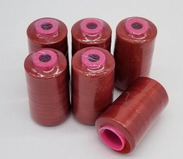 6 BIG SPOOLS RUST 6000 YDS per Spool Serger Sewing Machine Thread Cones T27 S/2