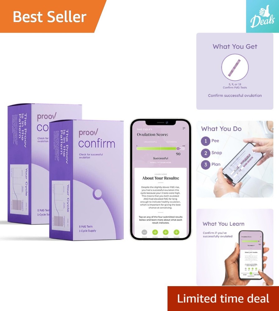 FDA-Cleared PdG Test Strips - Confirm Successful Ovulation at Home - 10 Pack