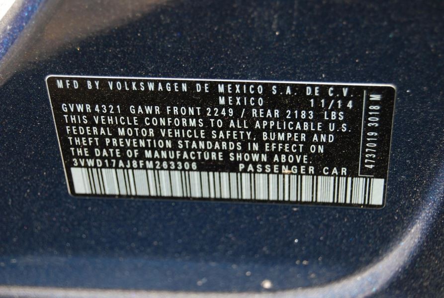 JETTA 2015 Glove Box 600210