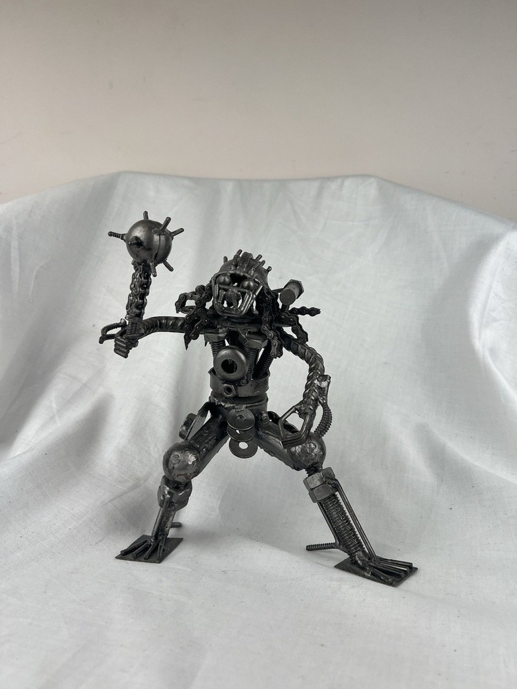 Metal Predator with Chain Flail & Shield | Handcrafted Model W/ Samurai Armor