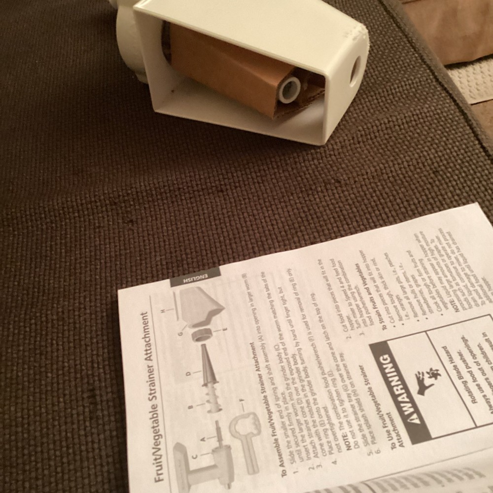 KitchenAid Fruit Vegetable Strainer Stand Mixer Attachment