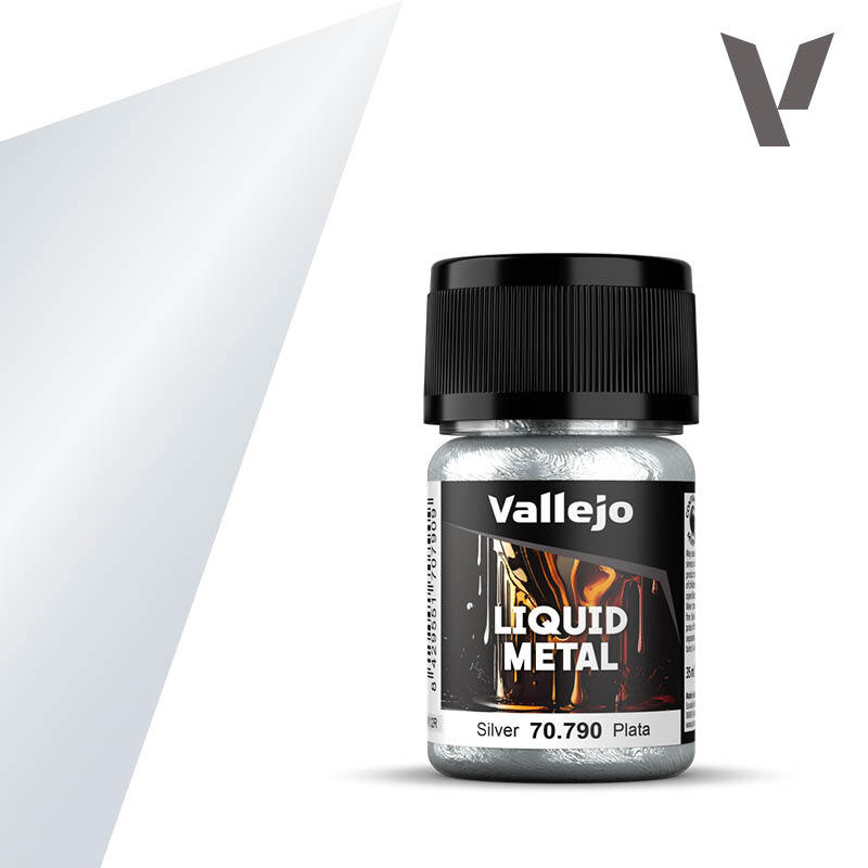 Vallejo Model Color 70790 Metallic Liquid Silver 35ml Bottle