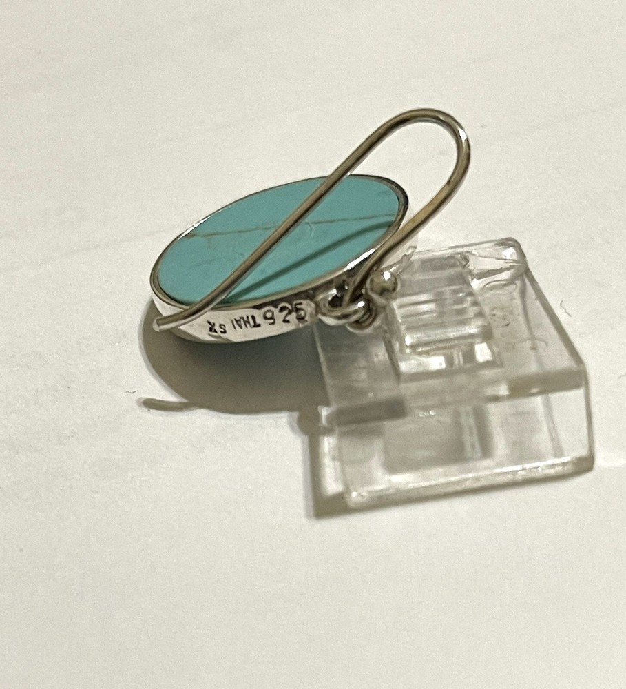 Silver Ornate Beaded Turquoise Pendant & Earring Set
