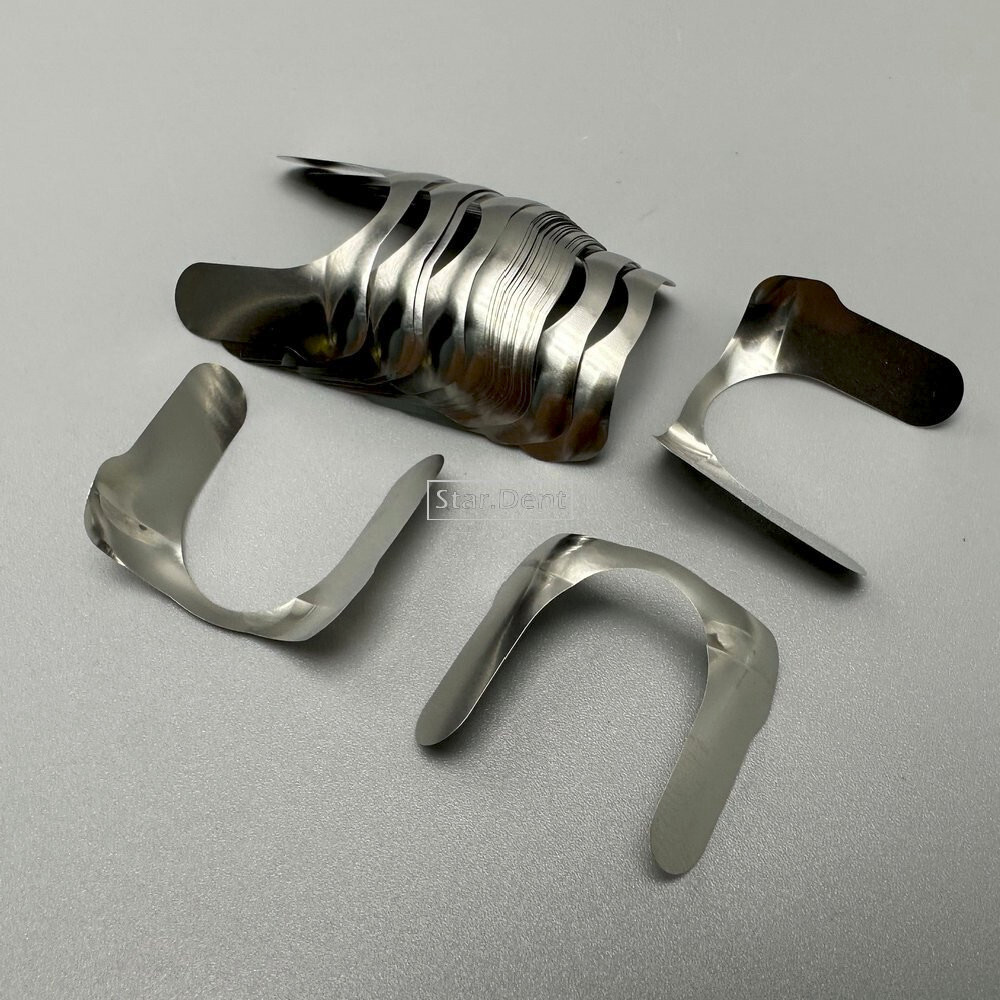 Dental Proximal Contoured Anterior Strips Twin Matrices Metal Matrix Strip Bands