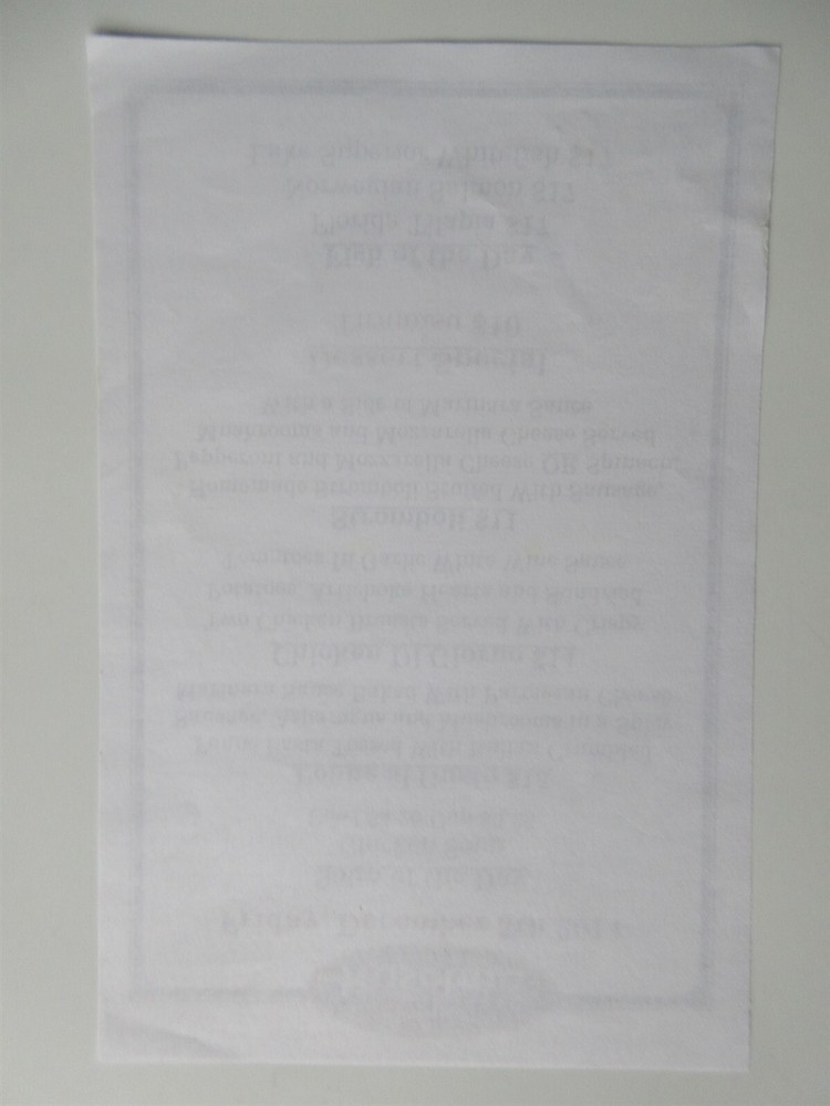 ROSEBUD Restaurant Menu December 5, 2014 Chicago IL